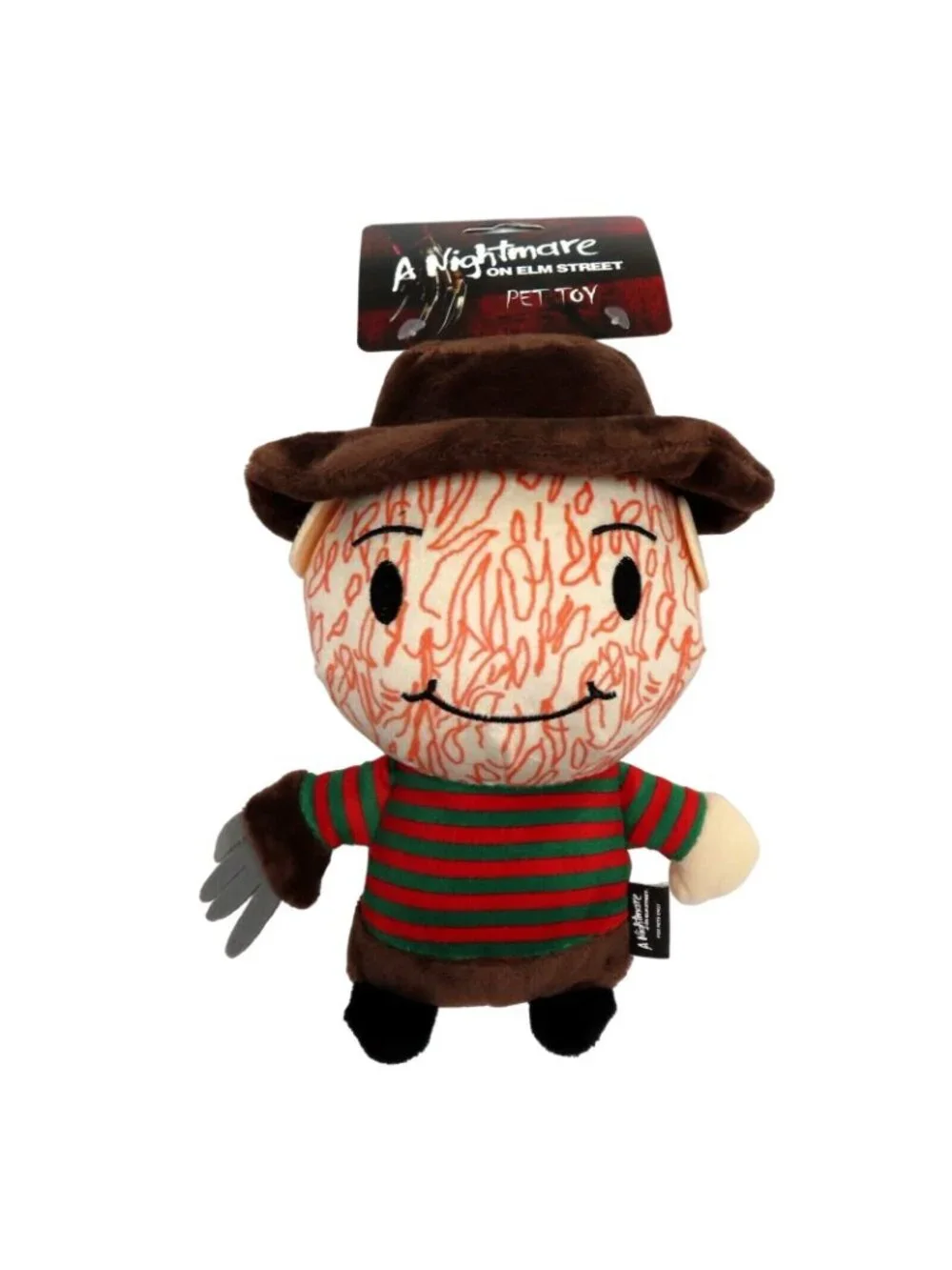 A Nightmare on Elm Street Freddy Krueger Plush Squeaker Dog Toy Horror Halloween